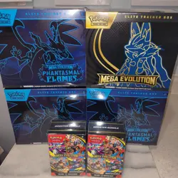 x10 Total NEW/SEALED Pokemon Mega Charizard X EX UPC Phantasmal Flames/Mega ETB - Image 2