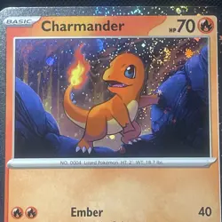 Pokemon Charmander SVP 047 Black Star Promo Cosmos With SWIRL Above Rocks - Image 2