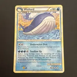 Wailord 31/102 Regular Rare HGSS Triumphant Pokemon TCG LP 2010 - Image 1