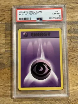 GRADED PSA 8 1999 Pokemon Game Psychic Energy #101 - Image 1