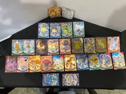 Lot of (34) 1999 Topps TV Animation Pokemon 4 Holos Foil - Blue Logo Pikachu - Image 1