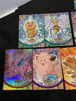 Lot of (34) 1999 Topps TV Animation Pokemon 4 Holos Foil - Blue Logo Pikachu - Image 3