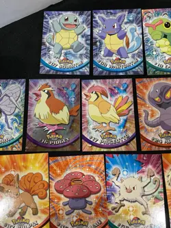 Lot of (34) 1999 Topps TV Animation Pokemon 4 Holos Foil - Blue Logo Pikachu - Image 4