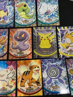 Lot of (34) 1999 Topps TV Animation Pokemon 4 Holos Foil - Blue Logo Pikachu - Image 5