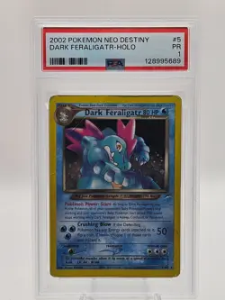 2002 Pokemon Neo Destiny Dark Feraligatr Holo #5 PSA 1 - Image 1