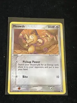 Pokemon Delta Species Common Regular Non Holo Meowth 77/113 - Image 1