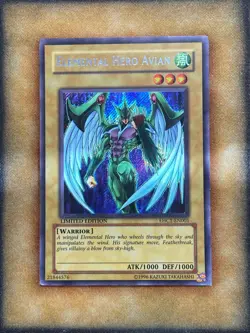 Yugioh Elemental Hero Avian EHC1-EN001 Secret Rare Limited Edition LP - Image 1
