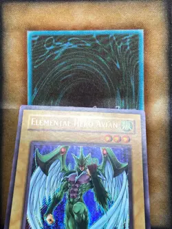 Yugioh Elemental Hero Avian EHC1-EN001 Secret Rare Limited Edition LP - Image 2
