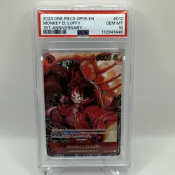 2023 One Piece OP05 Monkey D. Luffy 1st Anniversary ST01-012 PSA 10 English - Image 1