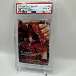 2023 One Piece OP05 Monkey D. Luffy 1st Anniversary ST01-012 PSA 10 English - Image 2