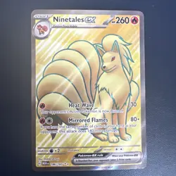 Pokemon TCG Ninetails EX Full Art Scarlet & Violet 151 Card 186/165 Rare Holo NM - Image 1