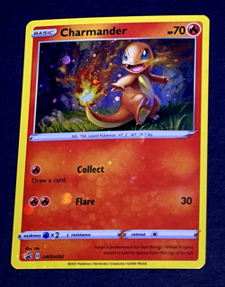 2021 Pokemon CHARMANDER Black Star Promo HOLO BLEED Sword & Shield Card #SWSH092 - Image 4