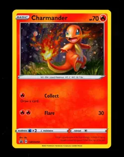 2021 Pokemon CHARMANDER Black Star Promo HOLO BLEED Sword & Shield Card #SWSH092 - Image 5