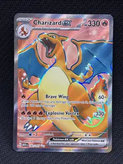 Pokemon TCG Charizard EX Holo Ultra Rare Card 183/165 Scarlet & Violet 151 - Image 1