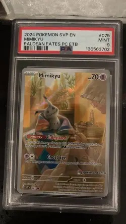 Mimikyu 075 Pokemon Center Exclusive PSA 9 TCG SV Promo Cards - Image 1