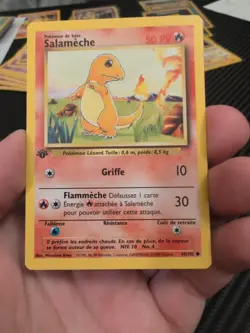 1st Edition FRENCH Charmander 46/102 Base Set - Common Pokemon Card - NM - Image 1