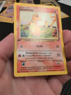 1st Edition FRENCH Charmander 46/102 Base Set - Common Pokemon Card - NM - Image 2