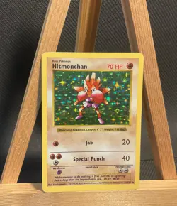 Hitmonchan - 7/102 - Pokemon Base Set Shadowless Holo Rare Card WOTC LP - Image 1