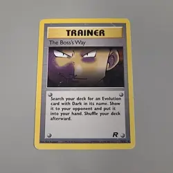 The Boss's Way 73/82 - Team Rocket - VINTAGE WOTC Pokemon TCG Card Unlimited HP - Image 1