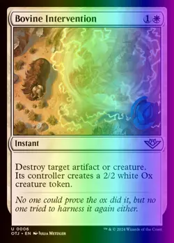 MTG Bovine Intervention (6/441) Outlaws of Thunder Junction LP FOIL - Image 1