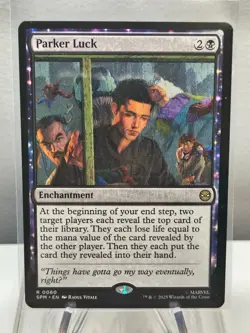 MTG magic 1x Parker Luck (M/NM) Marvel's Spider-Man Rare - Image 1