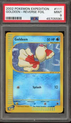 Pokemon Goldeen Expedition Reverse Holo #111 PSA 9 Mint - Image 1
