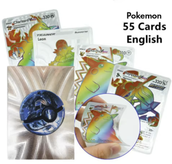 Pokemon Silver Foil Rainbow GX Vmax EX - MULTI PACK 55pcs - Novelty Item - Image 1