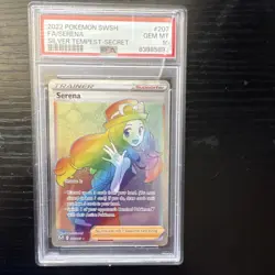 Pokemon Serena 207/195 Swsh12: Silver Tempest Secret Rare Full Art Holo PSA 10 - Image 1