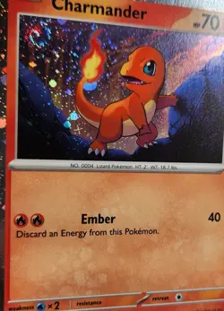 Pokemon TCG Charmander SVP047 Cosmos Holo Promo w Swirl NM/M (B) - Image 3