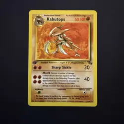 Pokemon TCG Kabutops 24/62 (1st Edition / Fossil / 1999 / NM / MINT) - Image 1