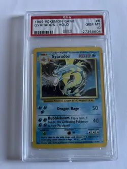 Pokemon 1999 Base Set Unlimited Gyarados Holo PSA GEM MT 10 - Image 1