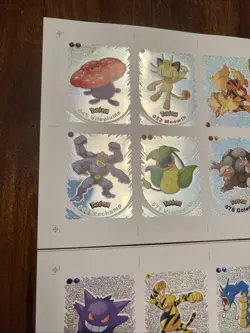 Pokemon Prisma 1 Evoluciones Metal Glitter Foil Uncut Sticker Sheets - Mint! - Image 2