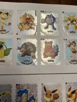 Pokemon Prisma 1 Evoluciones Metal Glitter Foil Uncut Sticker Sheets - Mint! - Image 3