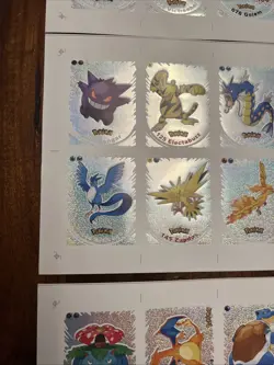 Pokemon Prisma 1 Evoluciones Metal Glitter Foil Uncut Sticker Sheets - Mint! - Image 5