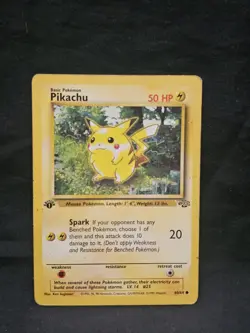 Pokemon Pikachu 60/64 Base Set 1st Edition Regular 1999 Ken Sugimori Basic 50 HP - Image 1