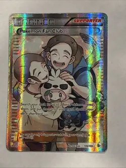 Pokemon 2014 Fan Club Trainer 106/106 Full Art Holo Ultra Rare Flashfire MP - Image 1