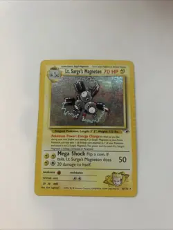 Pokemon TCG Lt. Surge's Magneton Gym Heroes 8/132 Holo Unlimited Rare - Image 1