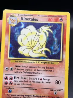 Ninetales 12/102 WoTC Base Set Holo Rare - Pokemon TCG - HP/DMG XT1 - Image 2