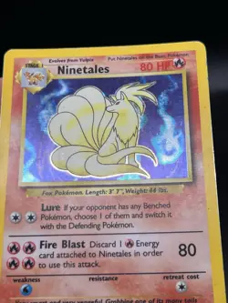 Ninetales 12/102 WoTC Base Set Holo Rare - Pokemon TCG - HP/DMG XT1 - Image 3