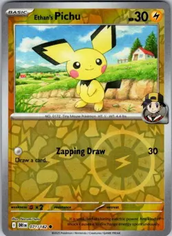 Pokemon | SV10: Destined Rivals | Ethan's Pichu | 071/182 | Reverse Holo | NM - Image 1