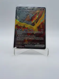 TEAM ROCKET'S MOLTRES EX 2025 POKEMON DESTINED RIVALS #208/182 ULTRA RARE HOLO - Image 3