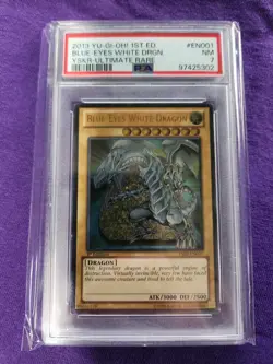 Blue Eyes White Dragon 1st Edition Ultimate Rare YSKR-EN001 Yugioh PSA 7 - Image 1