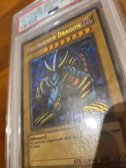 Yugioh / PSA 10 / LOB-000 / 1st edition (Wavy) / Tri-Horned Dragon / Secret Rare - Image 2