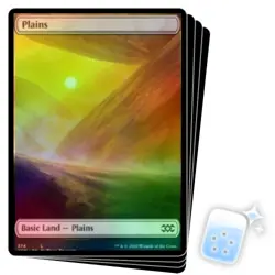 FOIL PLAINS (374) (FULL-ART) X4 Double Masters Magic MTG MINT CARD - Image 1