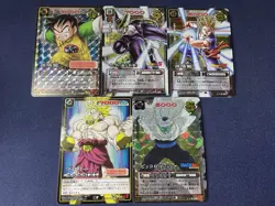 Lot of 5 Vintage Dragon Ball Z Carddass Prism Cards Japan 2004 Rare DBZ - Image 1