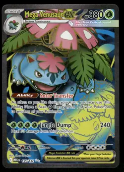 Pokemon Cards Mega Venusaur ex 155/132 Mega Evolution Ultra Rare NM *2 - Image 1
