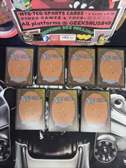 7X MTG Plains Japanese FBB 4th Edition 1996 MP LOT MAGIC THE GATHERING - Image 5