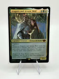 Aragorn and Arwen, Wed - Foil -Lord of the Rings (LTR) - MTG Mythic Rare #287 - Image 2