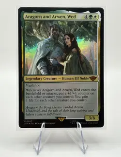 Aragorn and Arwen, Wed - Foil -Lord of the Rings (LTR) - MTG Mythic Rare #287 - Image 3