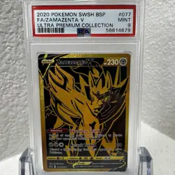 2020 POKEMON SWSH BLACK STAR PROMO ULTRA PREMIUM COLL FULL ART/ZAMAZENTA V PSA 9 - Image 1